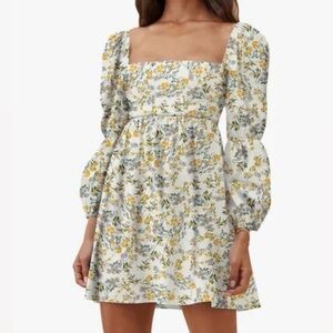 Exlura Floral Puff Sleeve Dress medium